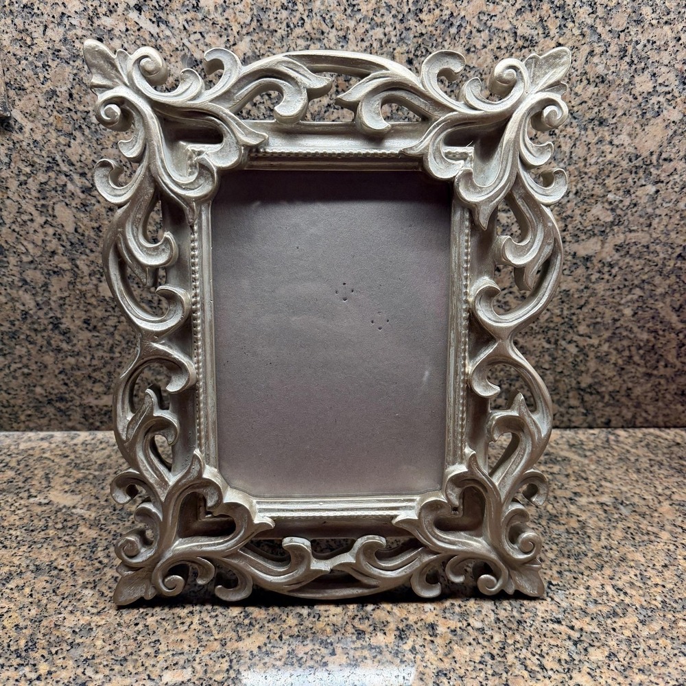 Cynthia Rowley Picture Photo Frame 5x7 Champagne Gold Baroque Rococo Tabletop